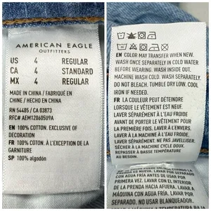 American Eagle 90s Straight Jeans | Size‎ 4 | Ripped Distressed Baggy Denim thumbnail 8