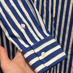 Lauren Ralph Lauren Tunic Women S Blue White Striped Lace Up Nautical Coastal‎ thumbnail 5