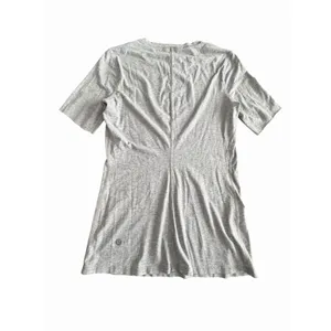 Lululemon Shirt Women XS Soft Gray Lightweight Running Casual Logo READ #JJJ6-1 thumbnail 2