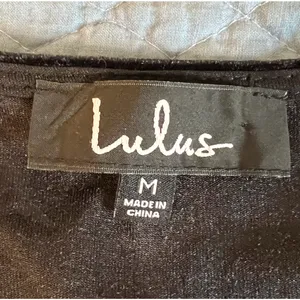Lulus Maxi Dress Womens Size M Black Velvet Sleeveless Front Slit Sexy Formal thumbnail 2