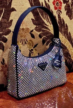 Prada NWT  Crystal Re Edition 2000 Bag In Black thumbnail 1
