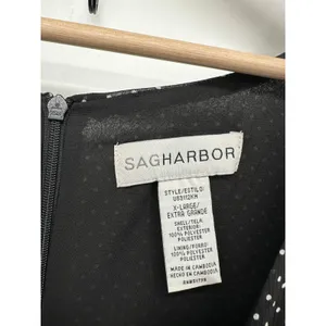 Sagharbor Womens Black Maxi Dress Size XL‎ Dainty Fairy Y2K Polka Dot Coquette thumbnail 7