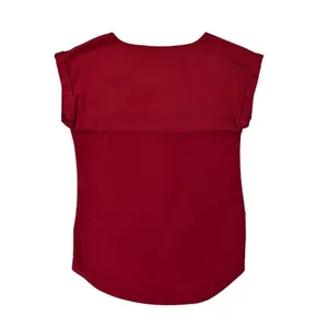 Express Dark Red Short Sleeve Dressy Blouse‎ Top Size XS thumbnail 2