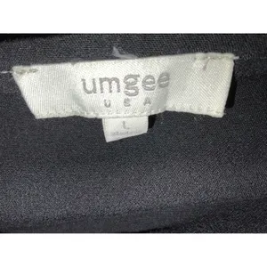 UMGEE USA Women's Large Black Boho Tunic Blouse Crochet Lace Bell Sleeves thumbnail 5
