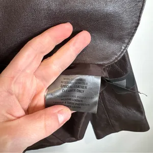 Vintage Y2K Wilson’s Leather Chocolate Brown Tailored Leather Jacket Size Large thumbnail 5