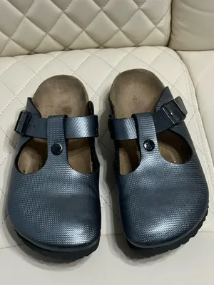 Birkenstock Papillio textured clogs in gunmetal silver size 36 or 5/5.5 women thumbnail 3
