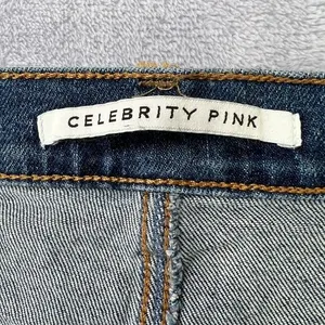 Celebrity Pink Jeans 21/35 Hi-Rise Relaxed Straight Raw‎ Hem Distressed Y2K 90s thumbnail 3