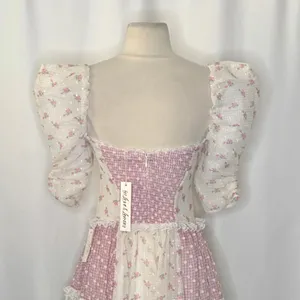 NWT!!‎ FOR LOVE & LEMONS Francine Floral Patchwork Mini Dress Lace Coquette XS thumbnail 11