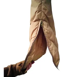Cozy Casual Toffee Down Puffer Long Trench Coat Small thumbnail 6