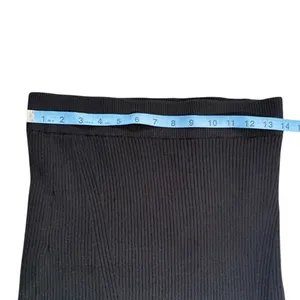Abercrombie & Fitch NWT Black Ribbed Knit Midi Skirt‎ Side Slit Small NEW thumbnail 5