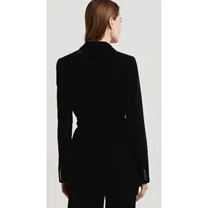 Lauren Ralph Lauren Belted Velvet Blazer Size 4 New with Tags thumbnail 5