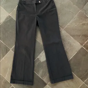 Express stretch charcoal gray cuffed boot cut staple office career pant thumbnail 2
