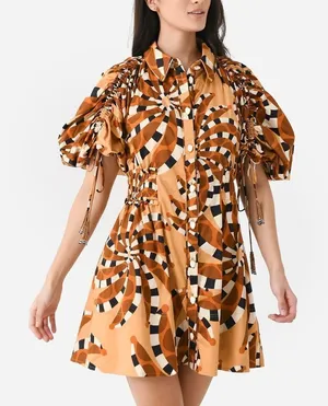 Farm Rio Bananada Button-Down Mini Dress XS thumbnail 1