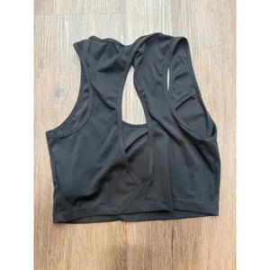 Gymshark Black Cropped Tank Top Open Back Workout Athletic‎ Women's M thumbnail 3