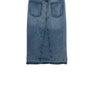 Urban Outfitters BDG Mandi Denim Maxi Skirt Raw Hem Front Slit Blue‎ Size Medium thumbnail 11