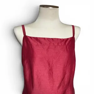 Harold's Linen Silk Sleeveless Knee Length Cocktail Dress Burgundy 14 thumbnail 2