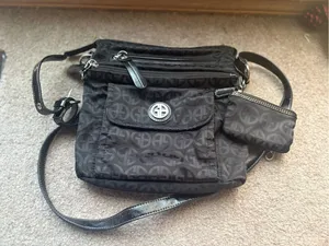 Giani Bernini Y2K Black Monogram Organizer Crossbody Bag + Coin Pouch thumbnail 2