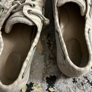 Sperry leather fabric striped boat shoes size 8.5 thumbnail 2