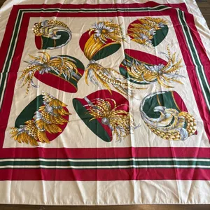 Vintage Hat Printed Scarf Italy Silk Betmar Classy Feathers Retro Gatsby thumbnail 1