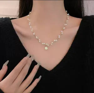 Vintage fashion Gold Plated Pearl Necklace thumbnail 1