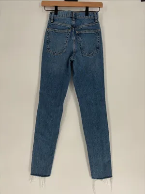 We the free button fly high waisted jeans raw hem 24 thumbnail 3