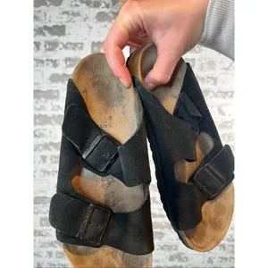 Birkenstock Birkis | black leather Arizona sandals 38 thumbnail 2