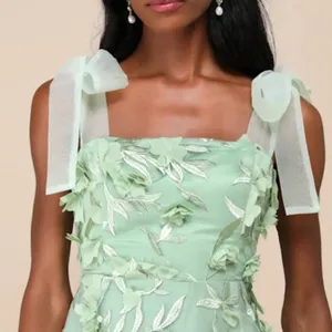 LULU's Floral Sexy Flowy Special Event Prom Wedding Chic Elegant Midi Dress thumbnail 3