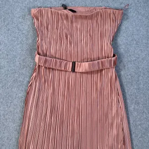 Dress Forum Los Angeles Strapless Midi Dress Women's Medium Champagne Belted New thumbnail 8