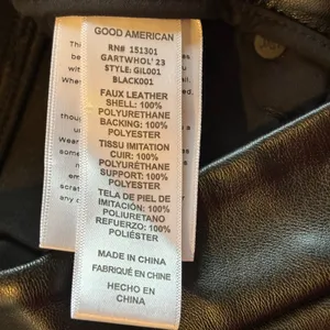 Good American NWT Black Better Than Leather Good Icon Pants - size 2/26 thumbnail 6