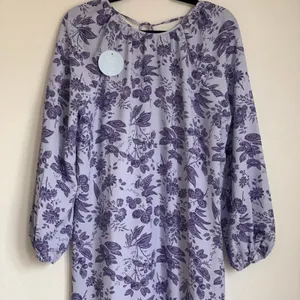 NWT Hill House Allover Print High Slit Maxi Dress in Purple‎ Floral thumbnail 4