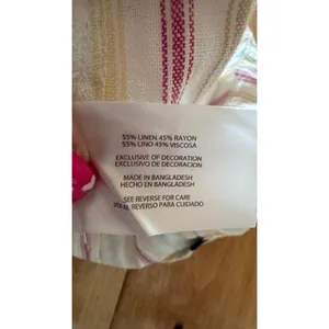 GAP‎ Womens XL Linen Blend Striped Shorts Pink Yellow Blue White Casual Summer thumbnail 6