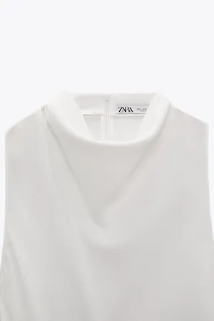 ZARA jumpsuit white romper kaftan thumbnail 6
