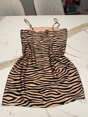 Lulus Wild One Tan and Black Zebra Print Satin‎ Mini Dress thumbnail 2