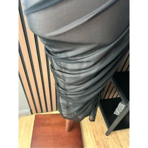 ZARA NWT MIXED TULLE DRESS SIZE MEDIUM LONG DRESS black sexy dress thumbnail 4