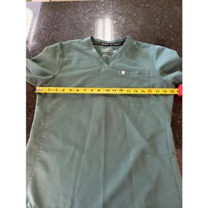 Fabletics Women's Scrub‎ Top Sz Sm Dark Green Nurse Doctor Hospital Shirt thumbnail 5