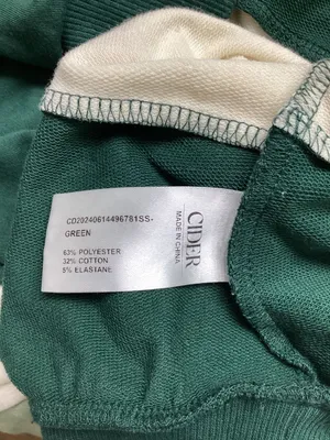 Cider Green Panel Colorblock Embroidered Long Sleeve Rugby Polo Sweatshirt thumbnail 4
