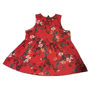 Torrid Red Floral Print Babydoll Tank Top Size 2X thumbnail 4