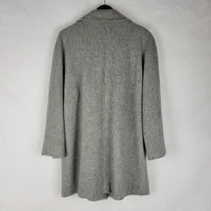 Herman Kay Womens Coat 14 Gray Wool Blend Button Front Lined Overcoat‎ Jacket thumbnail 7