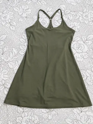 💥 Outdoor Voices The Exercise Dress Evergreen Built In Shorts Women’s S 🧡 thumbnail 3