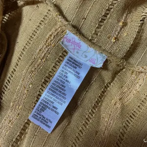 Free People Bohemian Sequin Day Dream Kimono Layering Gold Open‎ Front Wrap OS thumbnail 4