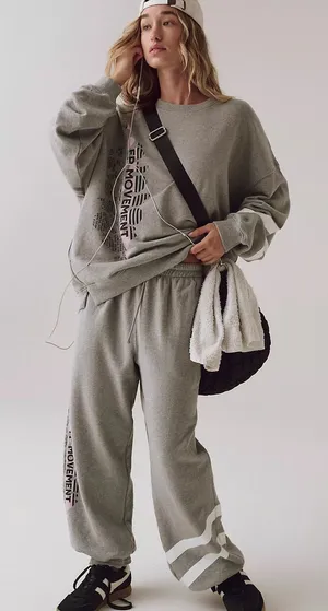 Free People All Star Buti Logo Pullover/Heather Grey thumbnail 1