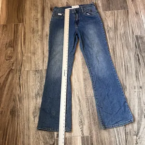 Baby Phat Jeans Bell Bottoms Size 14 Juniors Mid-Rise Vintage Blue Jeans #91 thumbnail 2
