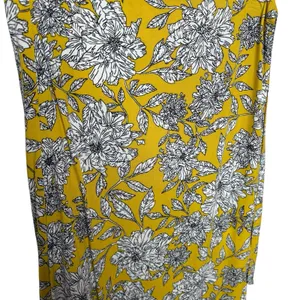 Japna Yellow White Floral Flowers Wrap & Tie Midi Skirt Size Medium Womens thumbnail 2
