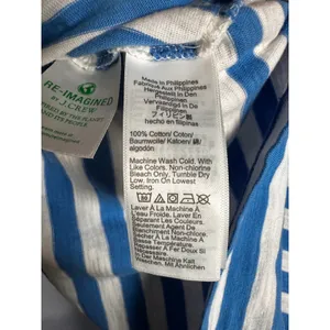J.Crew Womens Blue White Striped Racerback Cotton Mini Tank Dress Size‎ M thumbnail 8