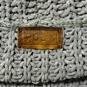 POL Chunky Chenille Knit Cardigan Grey Size L Oversized Boho Cabincore Cozy thumbnail 7