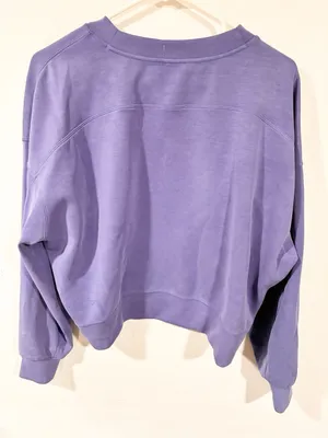 Lululemon Perfectly Oversized Cropped Crew Pullover Sweatshirt Size 8 thumbnail 4