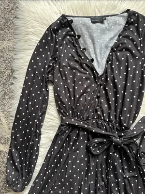 ASOS pleated polka dot mini dress thumbnail 3
