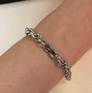 Twist Link Chain Bracelet for Men Women,Streetwear Punk Hip Hop Unisex Style thumbnail 5