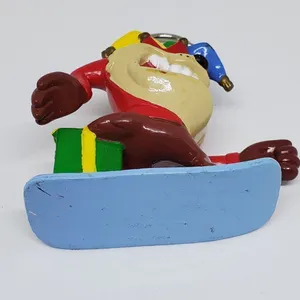 Tasmanian Devil Christmas Snowboard Keychain Brown thumbnail 5