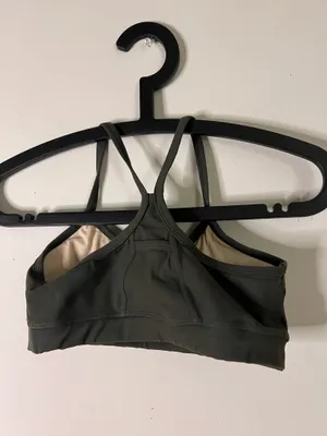 Women's Olive Green Sports Bra thumbnail 3